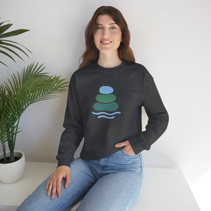 Serene Balance Crewneck Sweatshirt, Cozy Layering Piece, Casual Everyday Wear, Ideal for Relaxation, Gift for Mindfulness Enthusiasts