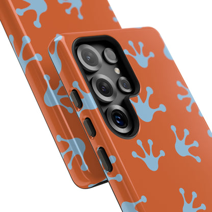 Frog Print Phone Case - Tough Cases, Orange Frog Design, Unique Gift, Fun Accessories, Vibrant Phone Cases, Cool Cases