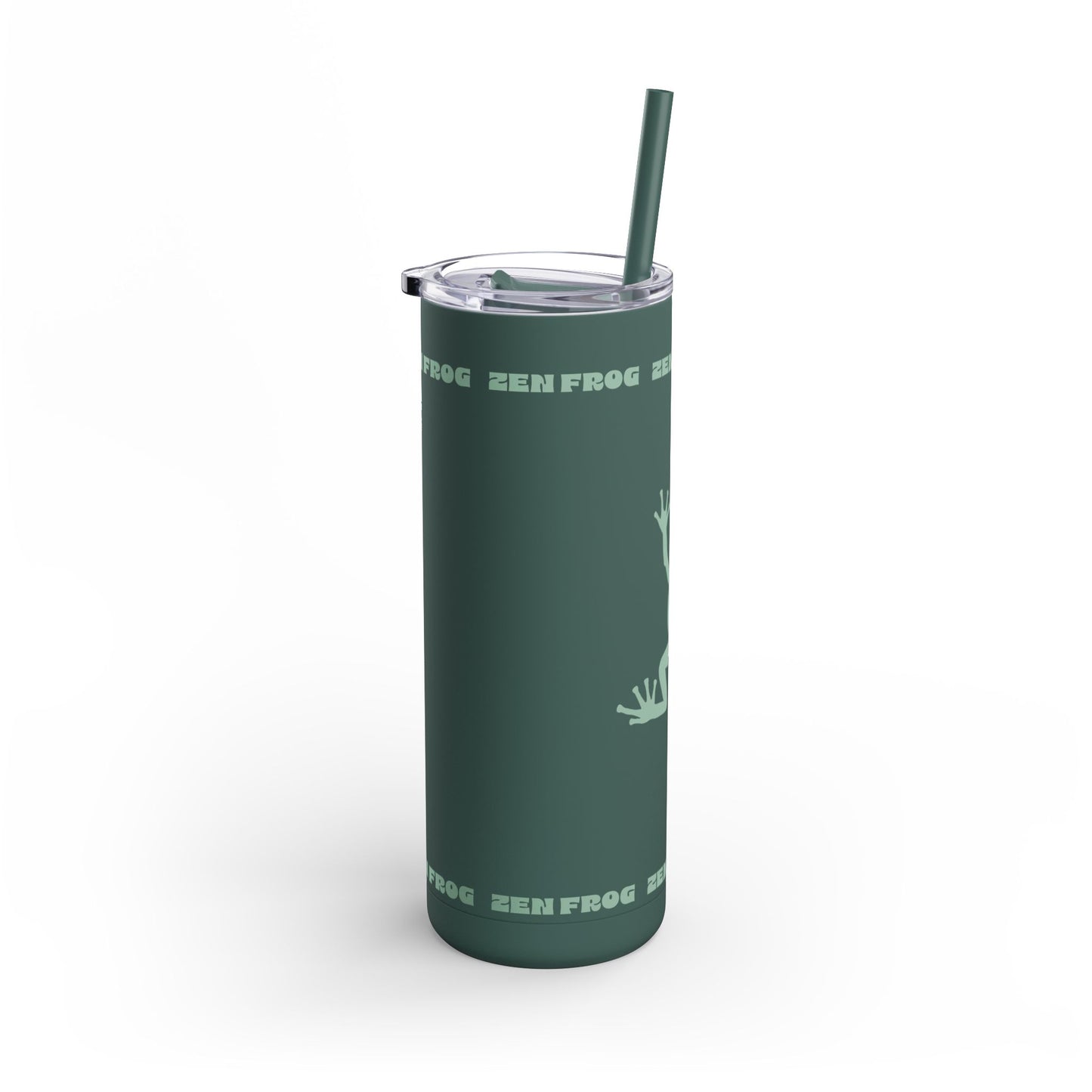 Zen Frog Skinny Tumbler, 20oz - Unique Drinkware for Nature Lovers, Eco-friendly Gift, Travel Cup, Summer Hydration, Stylish Reusable Cup