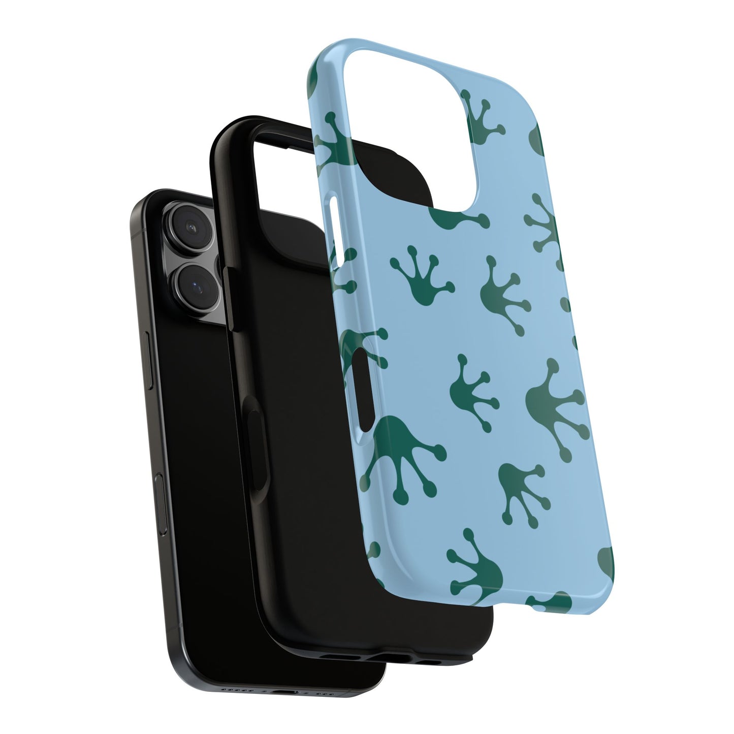 Frog Pattern Phone Case, Tough Cases for Nature Lovers, Unique Gift for Kids, Eco-Friendly Accessories, Stylish Cell Phone Cover, Cute Frog Print Pattern, Artsy Phone Cases