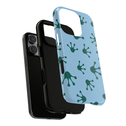 Frog Pattern Phone Case, Tough Cases for Nature Lovers, Unique Gift for Kids, Eco-Friendly Accessories, Stylish Cell Phone Cover, Cute Frog Print Pattern, Artsy Phone Cases