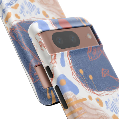 Artistic Phone Case with Abstract Design, Tough Phone Case, Unique Gift, Trendy Accessories, Modern Art Case, Stylish Tech Gear