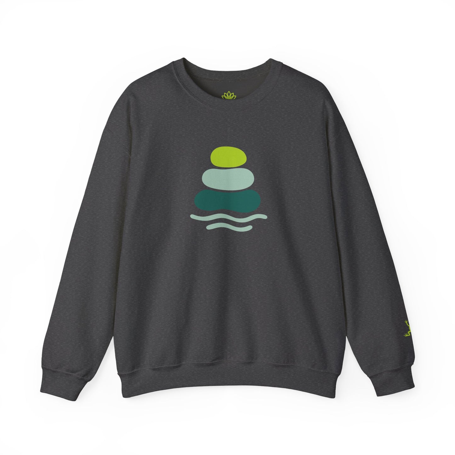 Serene Stones Unisex Crewneck Sweatshirt, Cozy Sweatshirt, Relaxation Apparel, Casual Wear, Mindfulness Gift