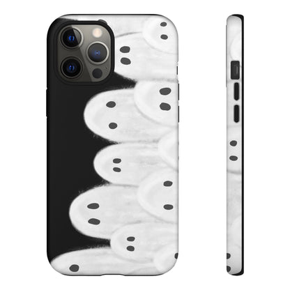 Painted Ghosts Phone Case | Ghostly Tough Phone Case for Spooky Style, Halloween Gift, Phone Cover, Ghost Theme, Unique Accessory, Spooky Season, Viral Painted Ghosts Inspired Design