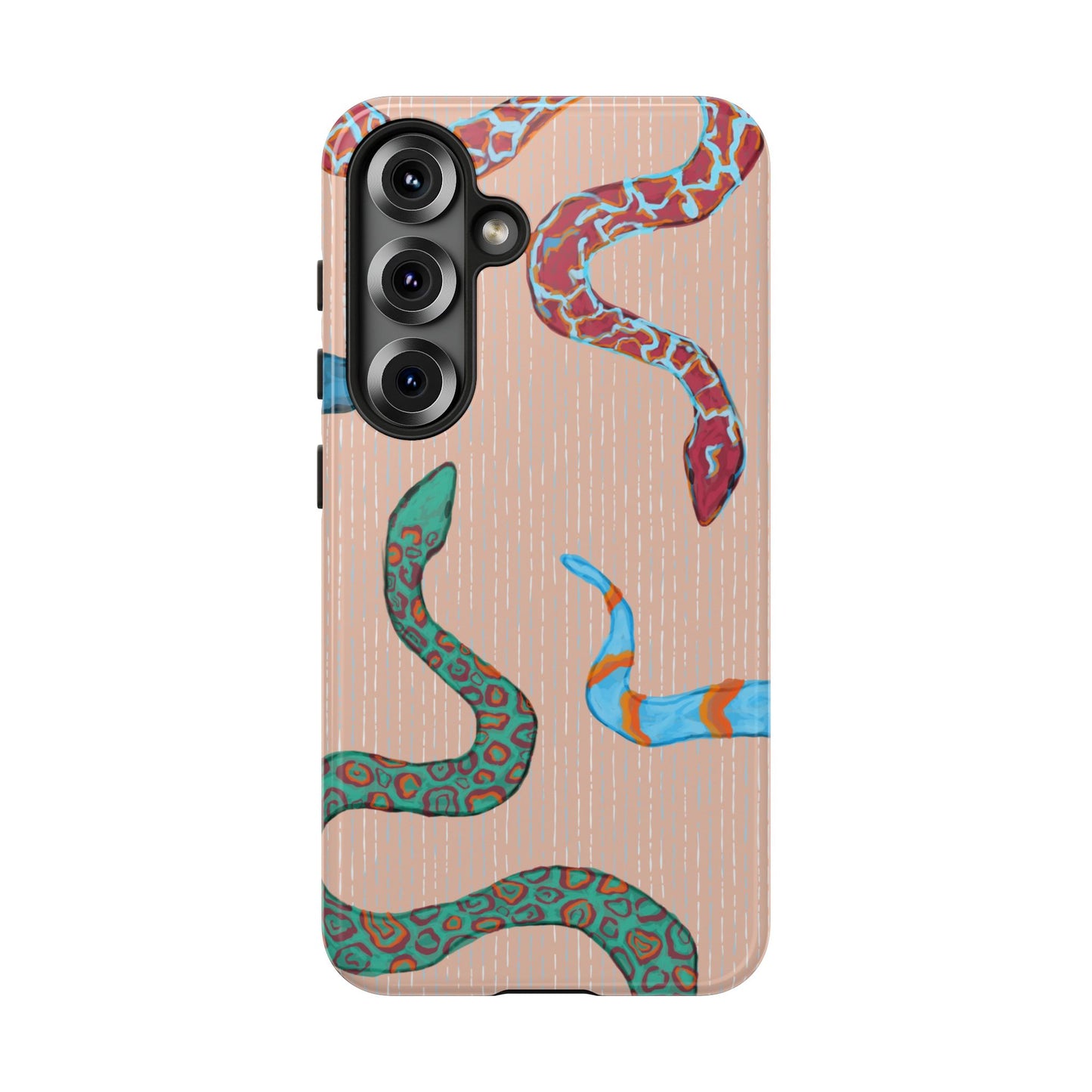 Colorful Snake Phone Case, Tough Phone Case, Unique Phone Cover, Animal Print Case, Gifts for Her, Trendy Accessories