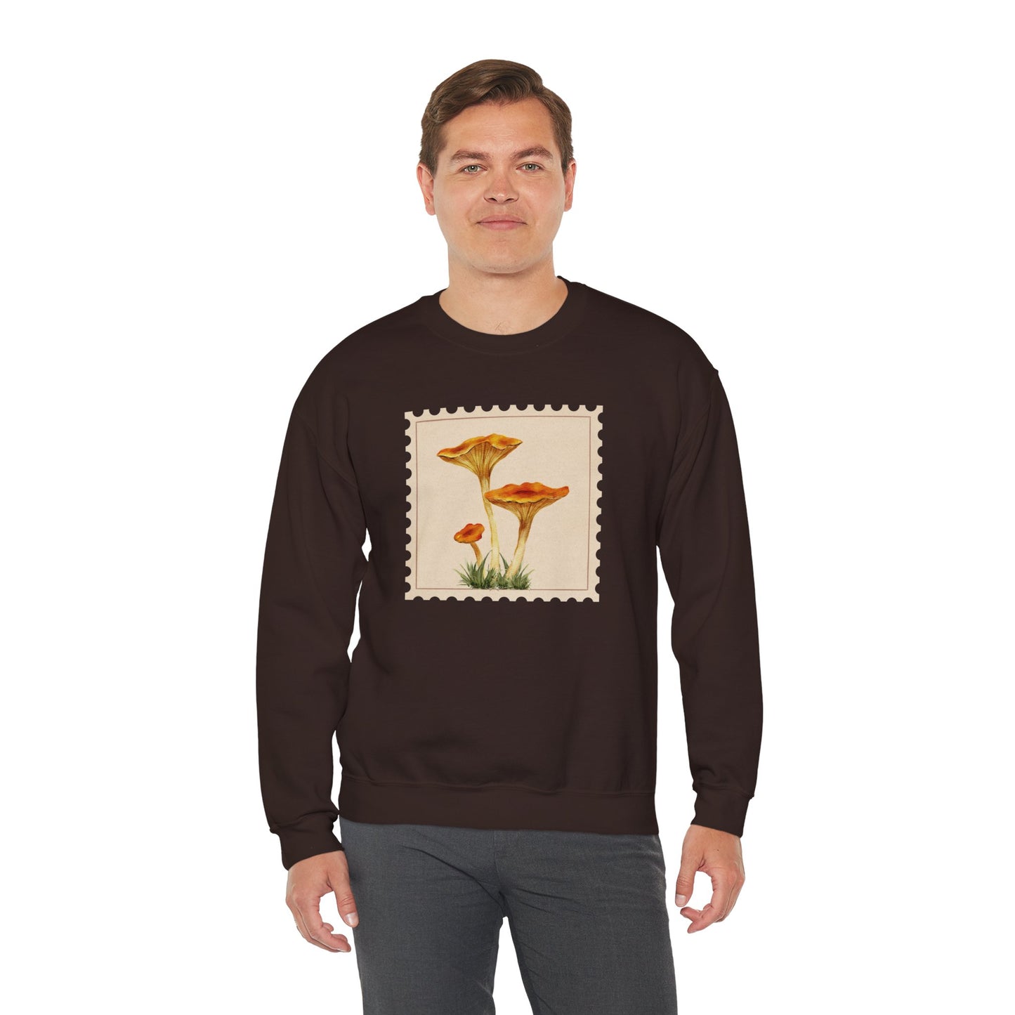 Vintage Floral Crewneck Sweatshirt, Cozy Fall Wear, Unisex Gift, Mushroom Art Apparel, Nature Lover Outfit, Comfy Mushroom Crewneck, Vintage Style