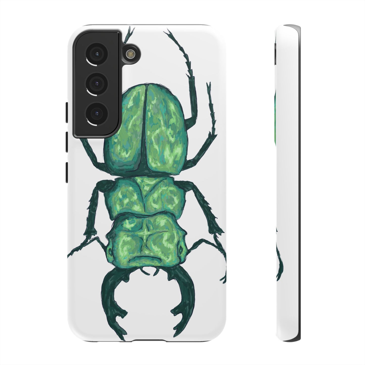 Green Beetle Phone Case - Tough Cases, Insect Lover Gift, Nature Lover Accessory, Unique Phone Cover, Eco-Friendly Design