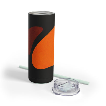 Modern Abstract Skinny Tumbler with Straws, Trendy Drinkware for Stylish Hydration, Ideal for Gifts, Home, and Parties