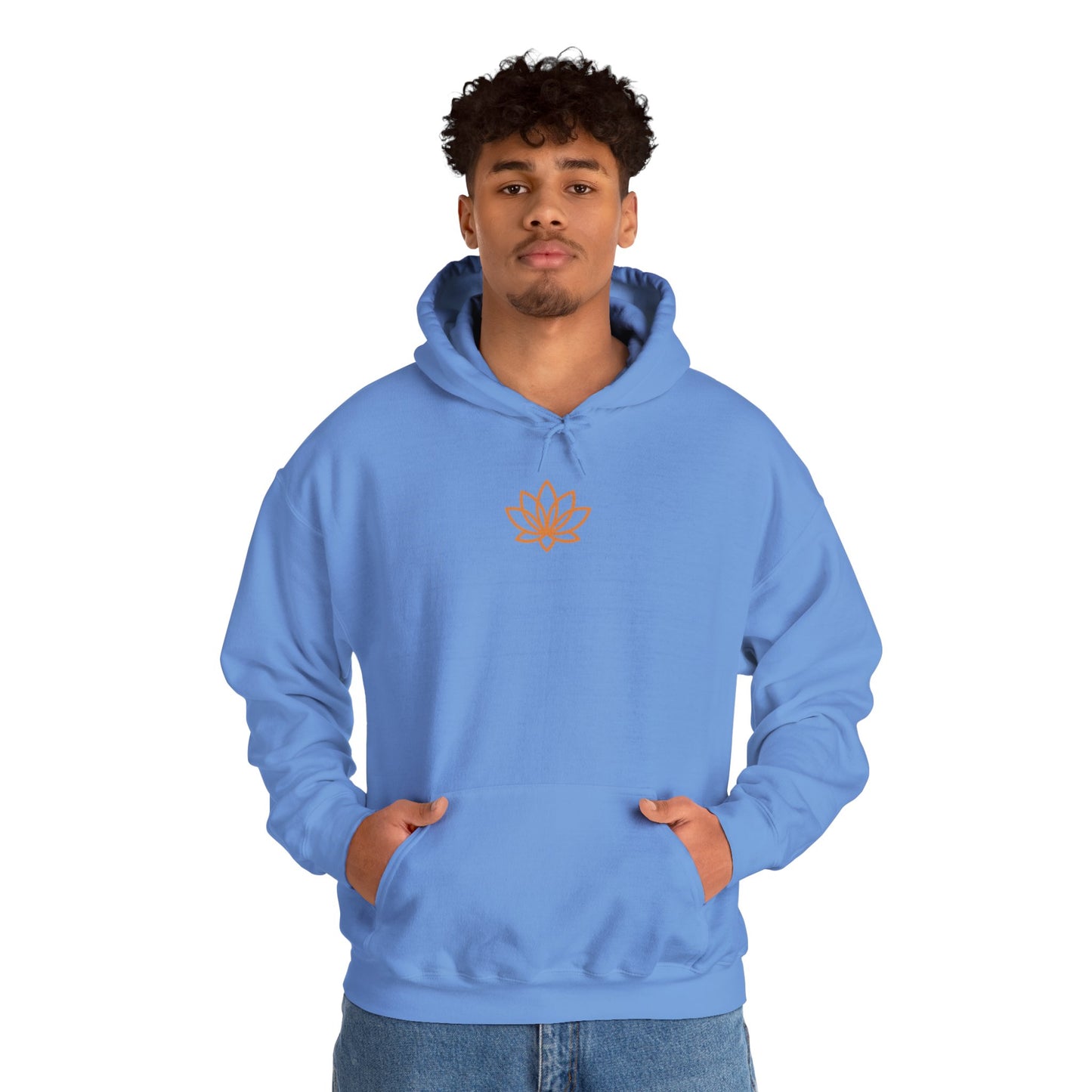 Serene Adventure Hoodie with Lotus Design, Eco-Friendly Sweatshirt for Outdoors, Yoga, Surfing, Beach Days, Mindfulness, Gift for Her, Gift for Him, Kayak Sweatshirt, Outdoor Designs