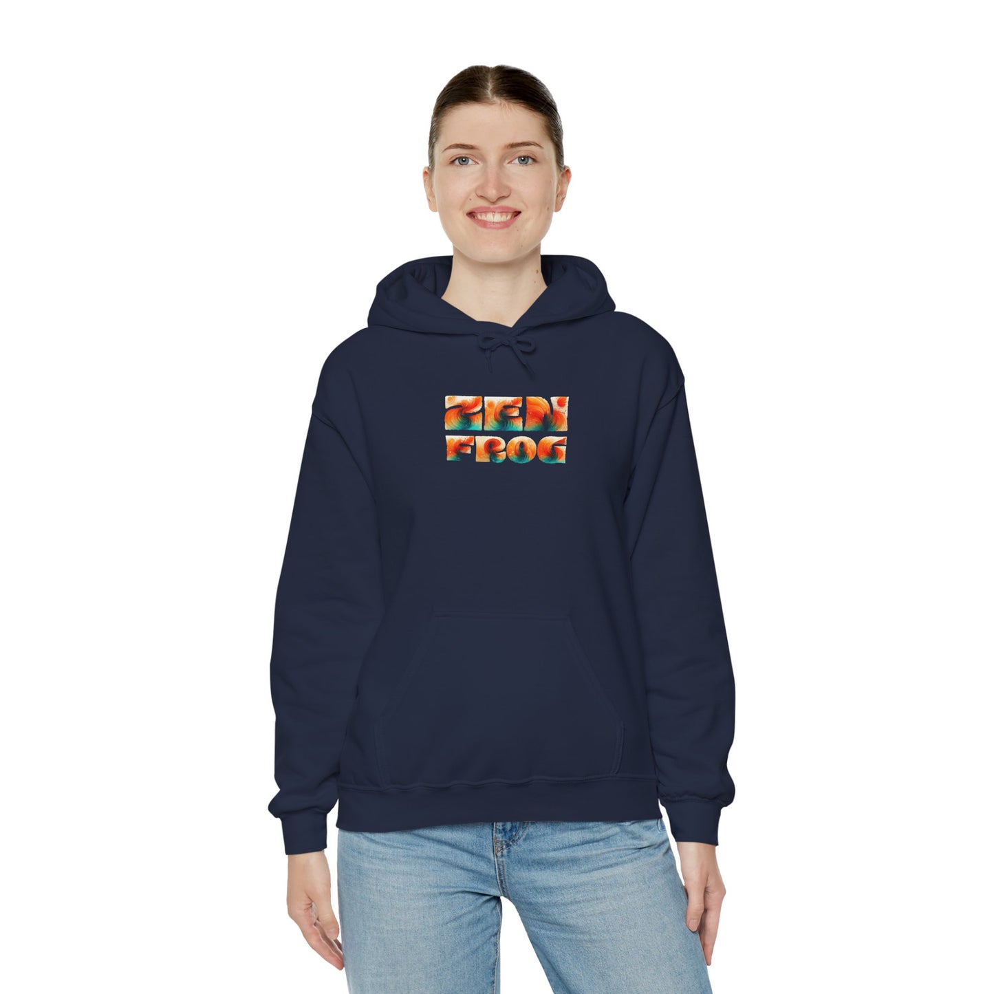 Vibrant Unisex Hoodie with Zen Frog and Snake Design, Cool Gift for Nature Lovers, Casual Wear for All Occasions, Gift for Her, Cool Hoodies