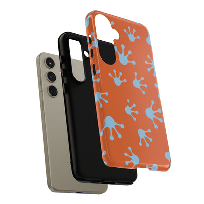 Frog Print Phone Case - Tough Cases, Orange Frog Design, Unique Gift, Fun Accessories, Vibrant Phone Cases, Cool Cases