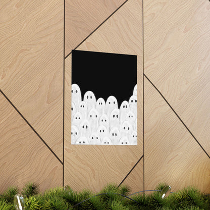 Painted Ghosts Art, Ghostly Matte Vertical Posters, Halloween Decor, Cute Wall Art, Spooky Home Decoration, Kids Room, Ghost Theme, Spooky Season, Perfect for Fall