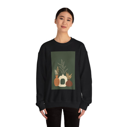 Fall-Inspired Botanical Crewneck Sweatshirt, Cozy Sweatshirt for Women, Warm Unisex Sweater, Autumn Gift,  Plant Lover Apparel