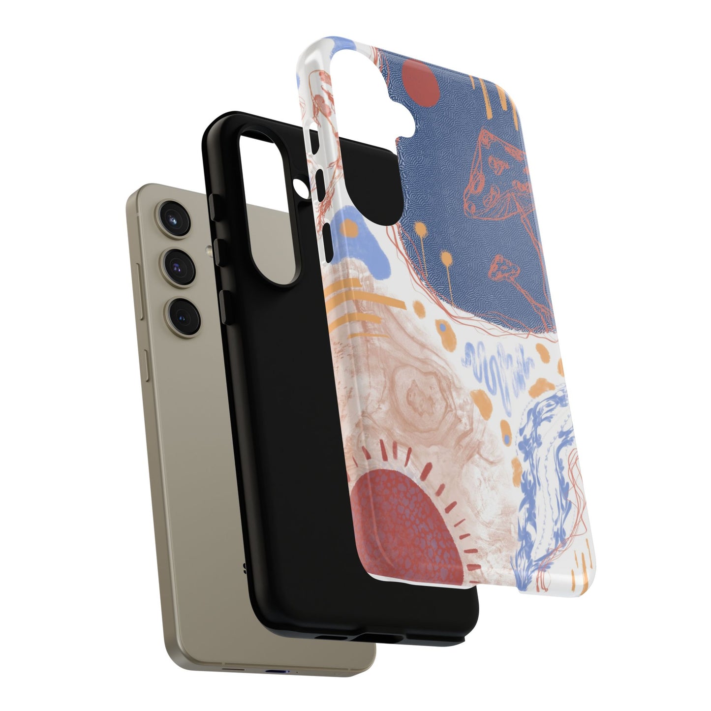 Artistic Phone Case with Abstract Design, Tough Phone Case, Unique Gift, Trendy Accessories, Modern Art Case, Stylish Tech Gear