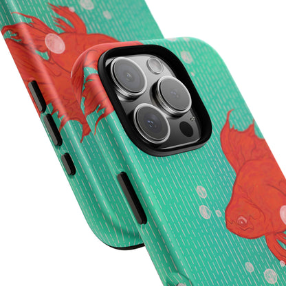 Vibrant Goldfish Phone Case, Colorful iPhone Cover, Ocean Vibe Accessory, Unique Gift for Fish Lovers, Cute Phone Cases