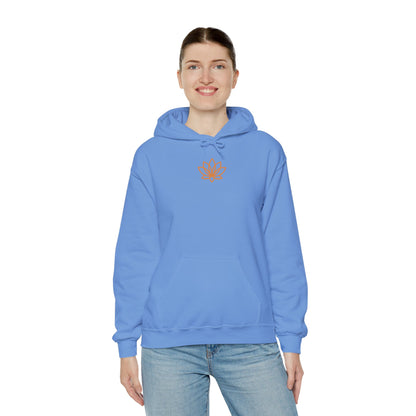 Serene Adventure Hoodie with Lotus Design, Eco-Friendly Sweatshirt for Outdoors, Yoga, Surfing, Beach Days, Mindfulness, Gift for Her, Gift for Him, Kayak Sweatshirt, Outdoor Designs