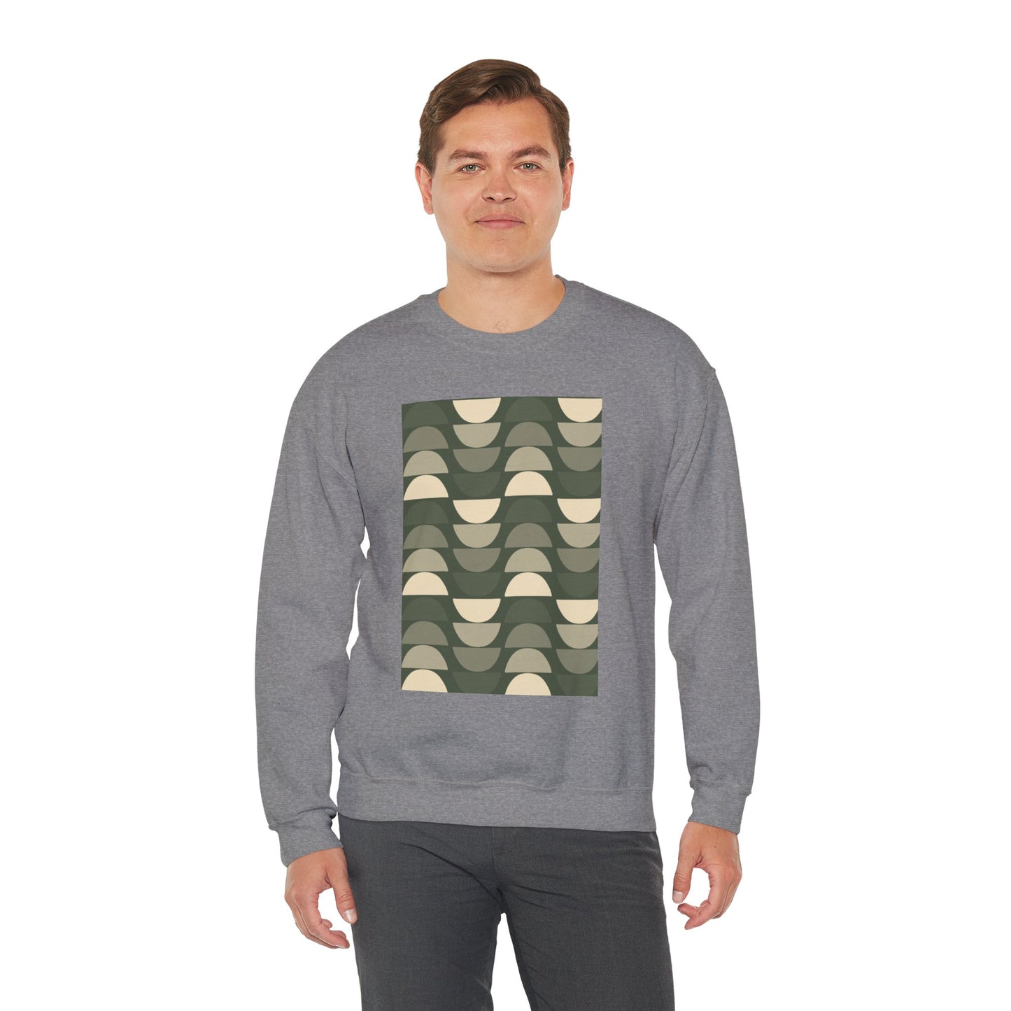 Stylish Geometric Crewneck Sweatshirt for Relaxed Vibes, Cozy Layer, Unisex Fashion Piece, Perfect Gift for Art Lovers, Casual Wear