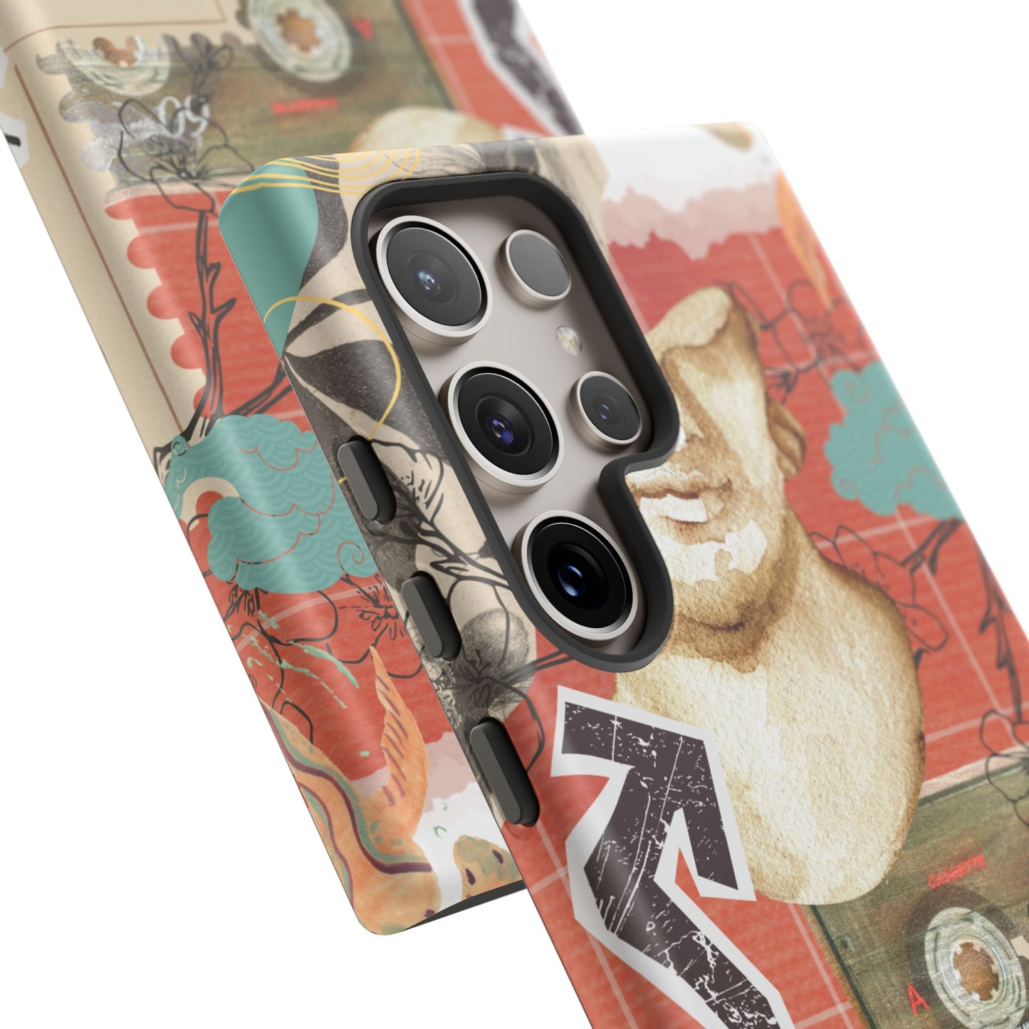 Artistic iPhone Case, Tough Cases with Vintage Design, Unique Phone Cover, Gift for Art Lovers, Protective Case for All Occasions, Vintage Collage Art