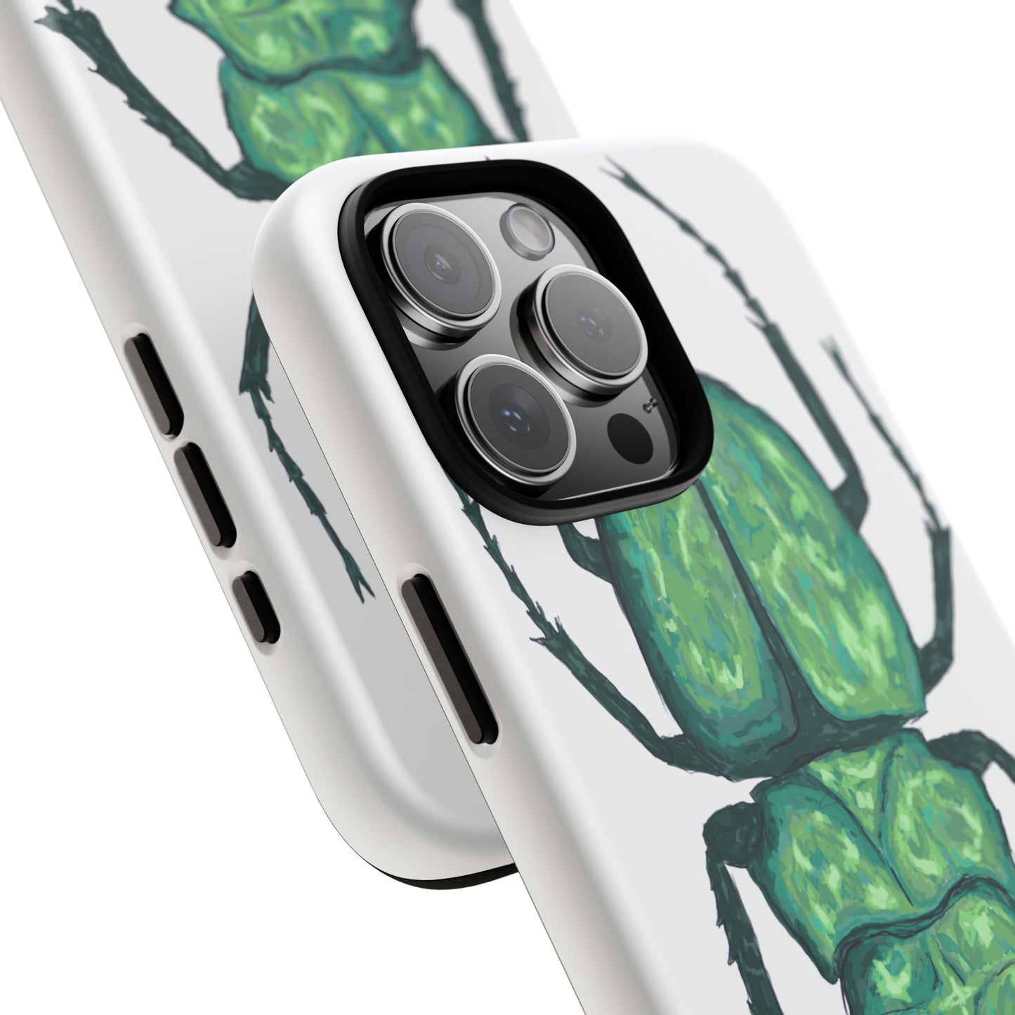 Green Beetle Phone Case - Tough Cases, Insect Lover Gift, Nature Lover Accessory, Unique Phone Cover, Eco-Friendly Design