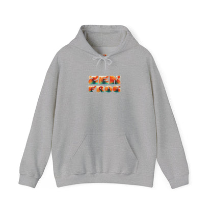 Vibrant Unisex Hoodie with Zen Frog and Snake Design, Cool Gift for Nature Lovers, Casual Wear for All Occasions, Gift for Her, Cool Hoodies