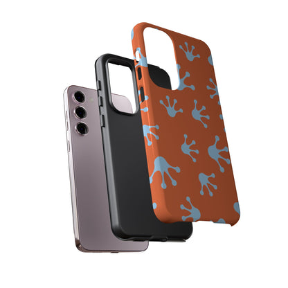 Frog Print Phone Case - Tough Cases, Orange Frog Design, Unique Gift, Fun Accessories, Vibrant Phone Cases, Cool Cases