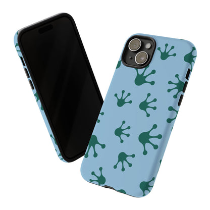 Frog Pattern Phone Case, Tough Cases for Nature Lovers, Unique Gift for Kids, Eco-Friendly Accessories, Stylish Cell Phone Cover, Cute Frog Print Pattern, Artsy Phone Cases