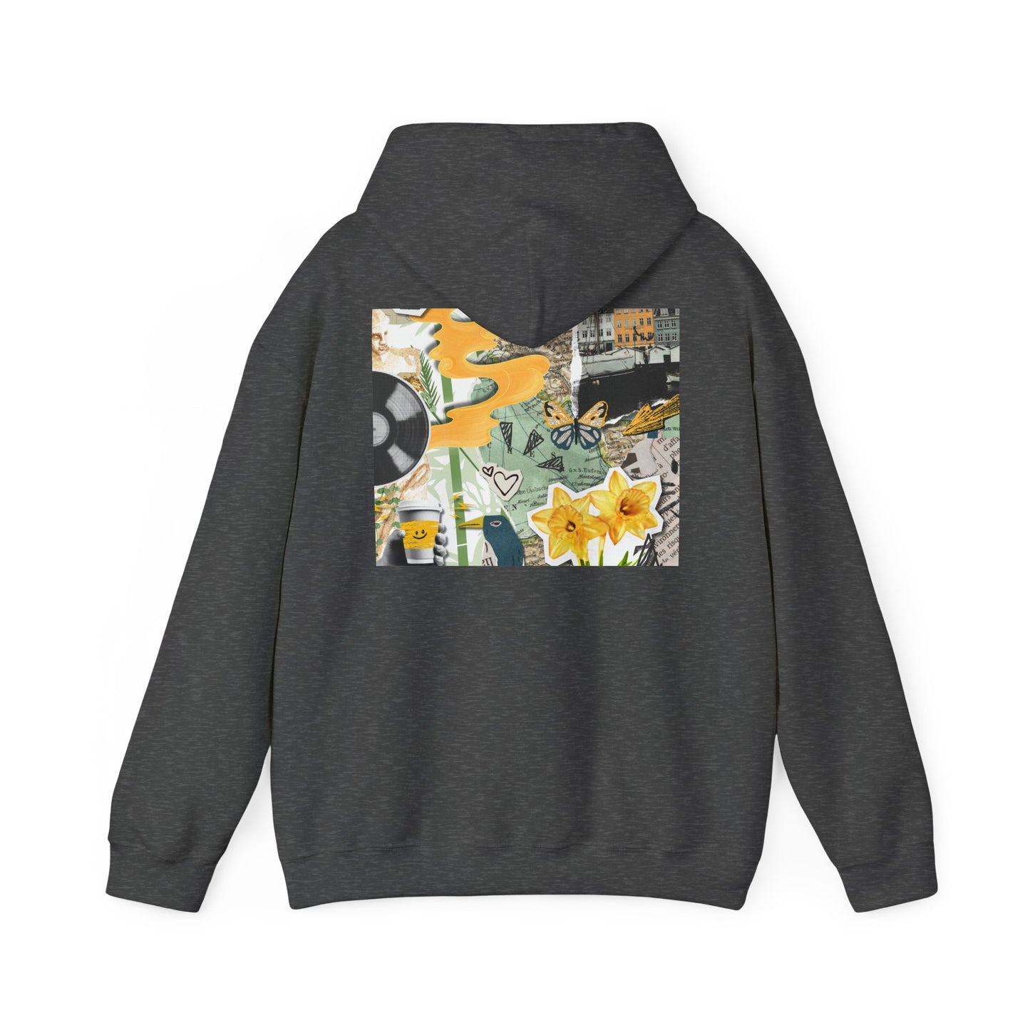 Lotus Flower Unisex Hoodie: Cozy Sweatshirt, Gift for Yoga Lovers, Meditation Apparel, Casual Streetwear, Nature-Inspired Wear, Artsy Collage, Cool Crewnecks