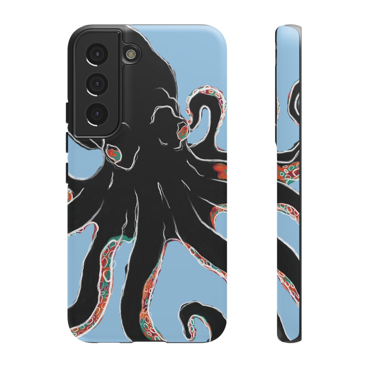 Octopus Tough Phone Case, Sea Creature Design, Ocean Lover Gift, Unique Phone Cover, Underwater Artwork