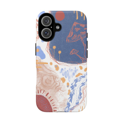 Artistic Phone Case with Abstract Design, Tough Phone Case, Unique Gift, Trendy Accessories, Modern Art Case, Stylish Tech Gear