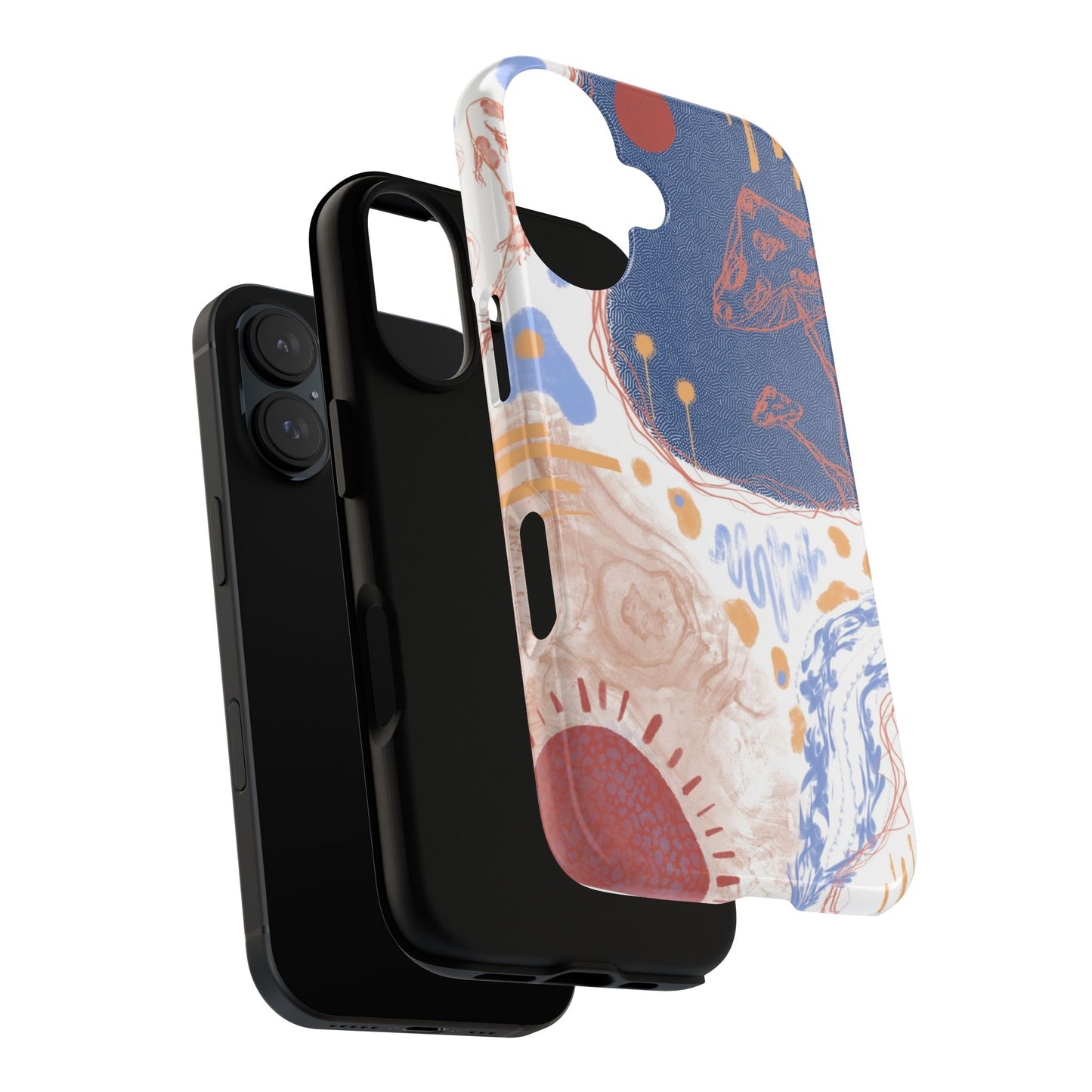 Artistic Phone Case with Abstract Design, Tough Phone Case, Unique Gift, Trendy Accessories, Modern Art Case, Stylish Tech Gear