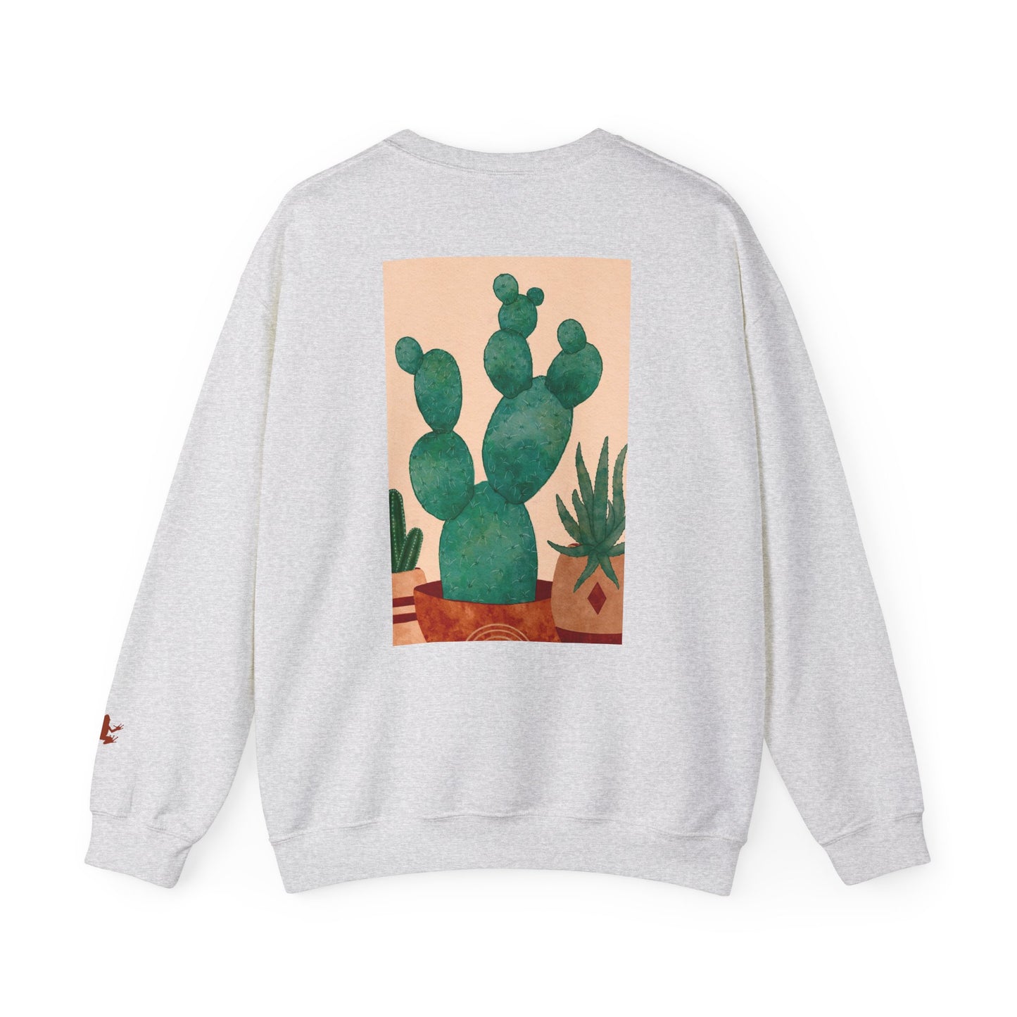 Cactus Art Crewneck Sweatshirt - Cozy unisex pullover, perfect for plant lovers, everyday wear, gifts for him/her, and casual outings