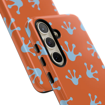 Frog Print Phone Case - Tough Cases, Orange Frog Design, Unique Gift, Fun Accessories, Vibrant Phone Cases, Cool Cases