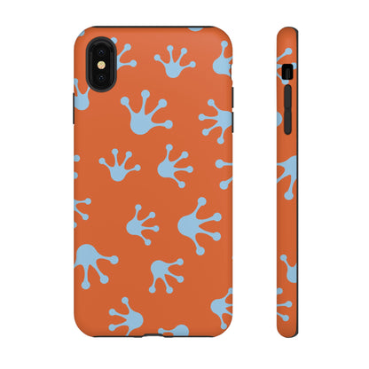Frog Print Phone Case - Tough Cases, Orange Frog Design, Unique Gift, Fun Accessories, Vibrant Phone Cases, Cool Cases