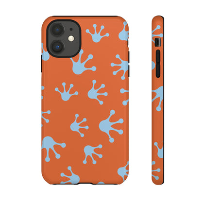 Frog Print Phone Case - Tough Cases, Orange Frog Design, Unique Gift, Fun Accessories, Vibrant Phone Cases, Cool Cases