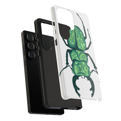 Green Beetle Phone Case - Tough Cases, Insect Lover Gift, Nature Lover Accessory, Unique Phone Cover, Eco-Friendly Design