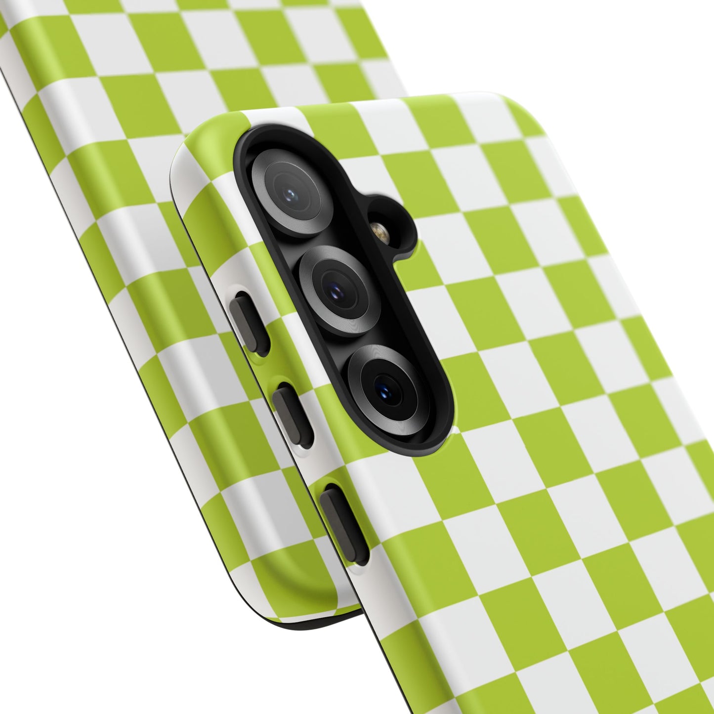 Lively Checker Pattern Phone Case | Tough Cases, Green Checkered Design, Unique Cell Phone Cover, Trendy Accessory, Gift Idea