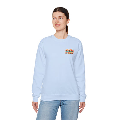 Funky Fish Crewneck Sweatshirt - Zen Frog Cozy & Calm Vibes for All, Perfect Gift for Nature Lovers, Relaxation, and Casual Wear