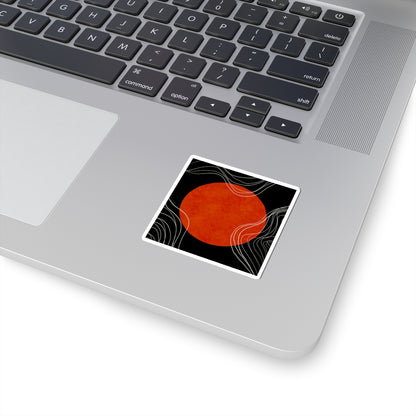 Bold Abstract Sun Kiss-Cut Stickers | Laptop, Water Bottle, Journal Decor | Modern Art Vibe, great for gifting & personalizing