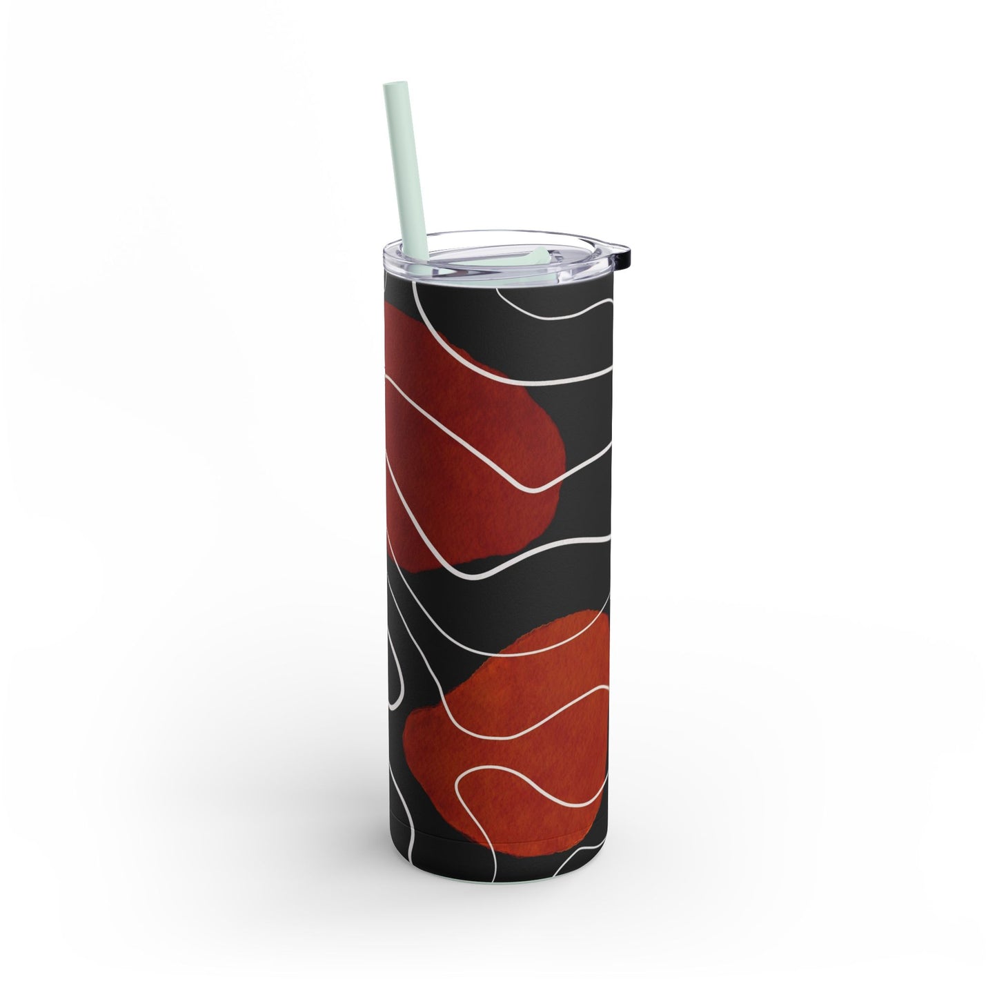 Stylish Matte Tumbler with Abstract Design, Perfect for Gifts, Travel, Coffee Lovers, Home Decor, and Reusable Drinkware