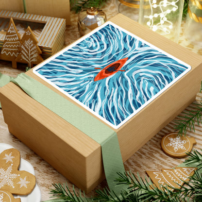 Aquatic Adventure Kiss-Cut Stickers | Kayaking Vibe, Perfect for Water Lovers, Laptop Decor, Travel, and Gift Ideas