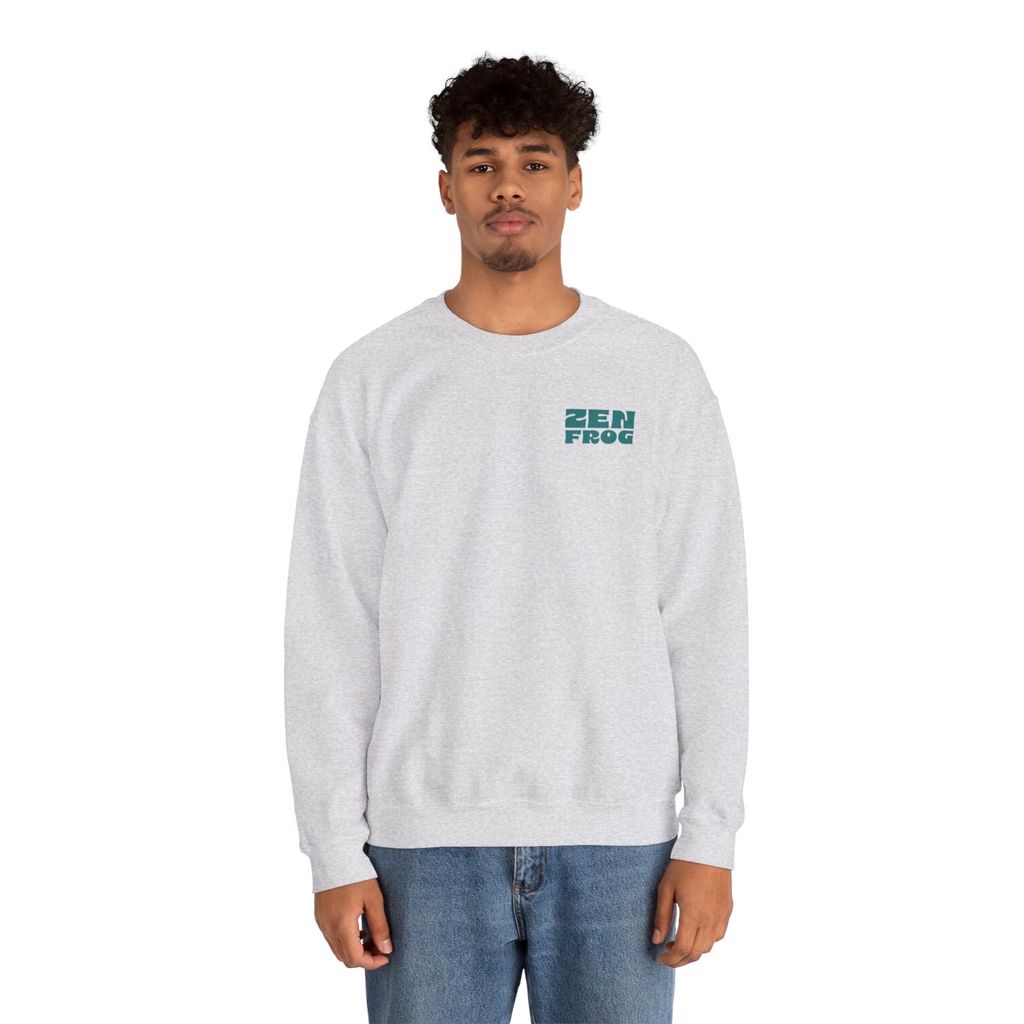 Zen Frog Crewneck Sweatshirt - Relaxed Vibe, Unisex Sweatshirt, Perfect for Cozy Days, Gift for Meditation Lovers, Casual Fashion