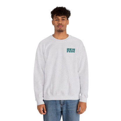Zen Frog Crewneck Sweatshirt - Relaxed Vibe, Unisex Sweatshirt, Perfect for Cozy Days, Gift for Meditation Lovers, Casual Fashion