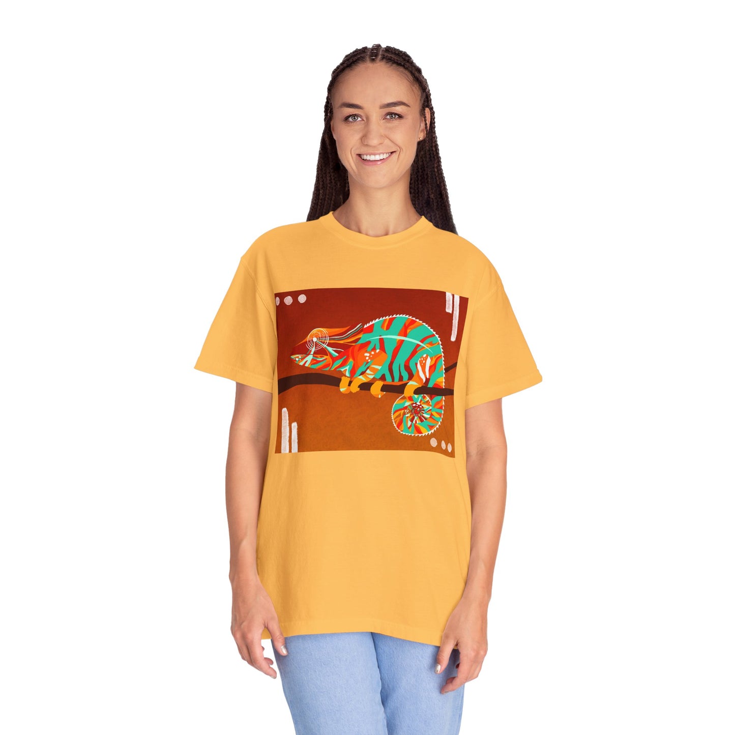 Vibrant Chameleon T-Shirt | Eco-friendly Fashion Tee, Unisex Graphic Tee, Animal Lover Shirt, Gift for Nature Enthusiasts