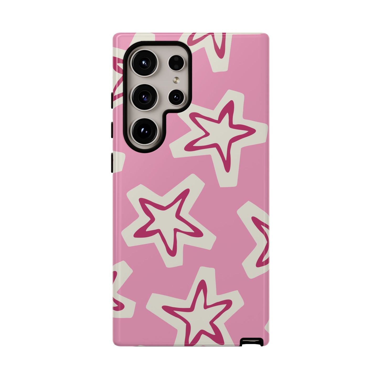 Starry Pink Phone Case | Tough Cases for Trendy Protection, Cute Gift, Fun Design, Holiday Match, Everyday Use