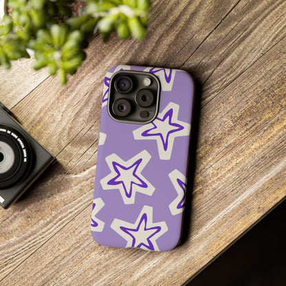 Starry Pattern Phone Case, Cute Star Design, Tough Phone Cover, Gifts for Her, Stylish Phone Accessory