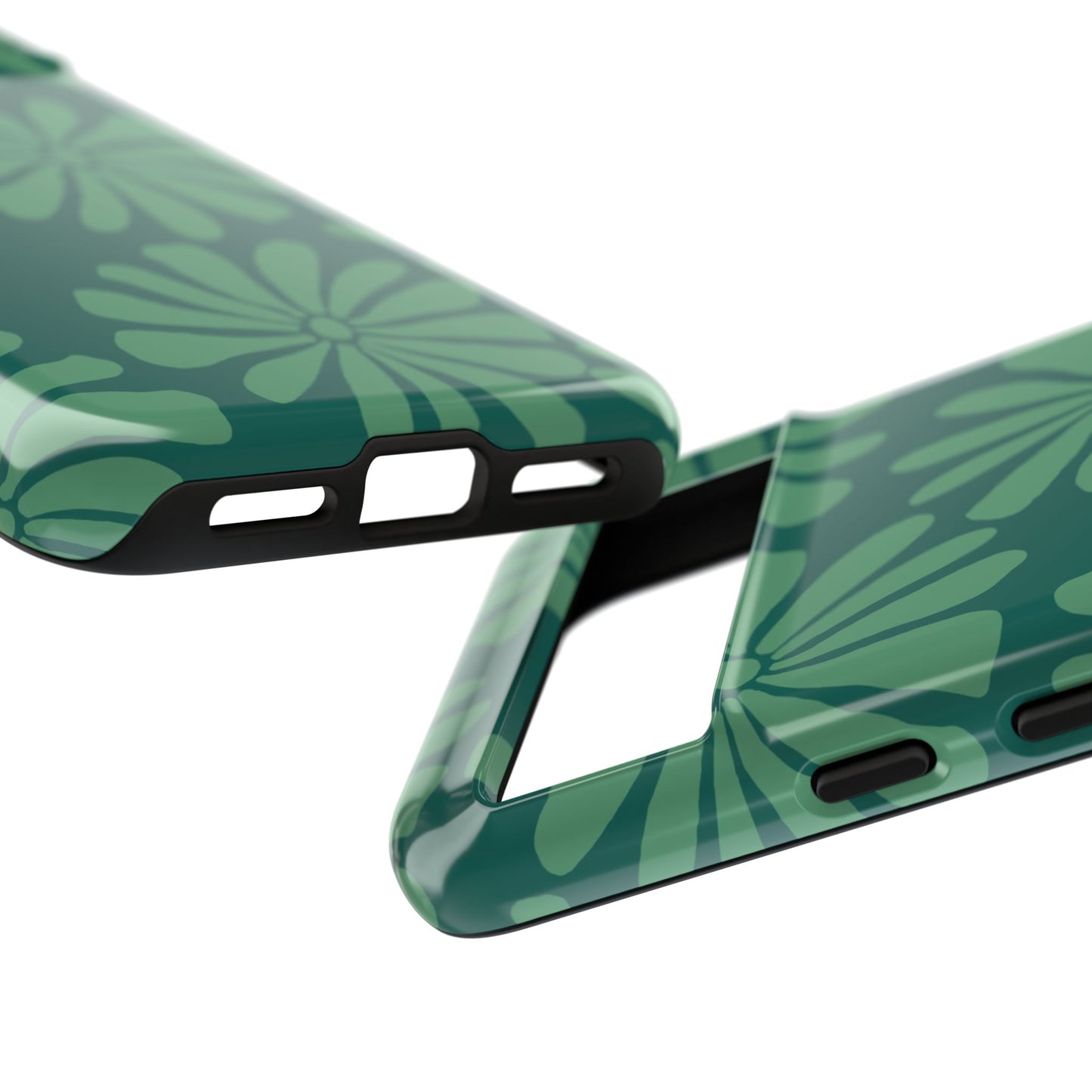 Stylish iPhone Case, Floral Phone Cover, Tough Phone Cases, Green Daisy Design, Unique Gift for Her, Spring Accessories
