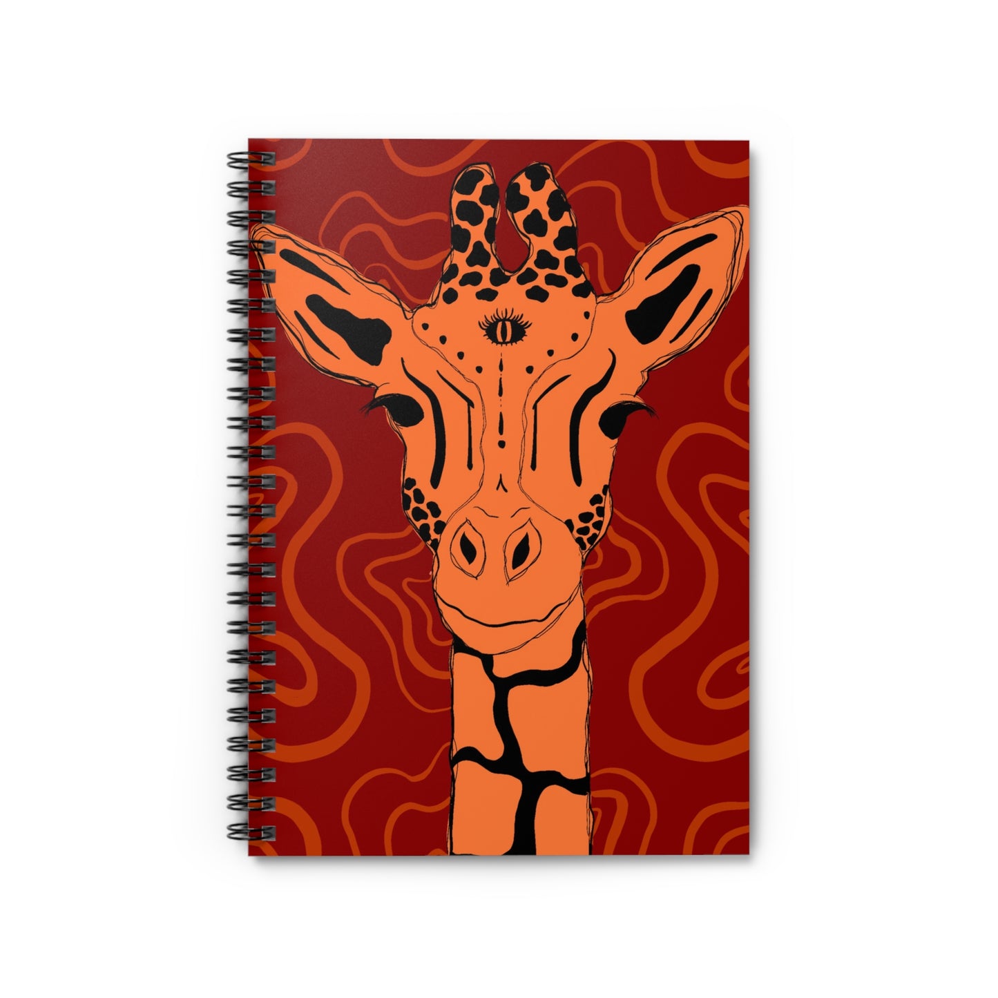 Giraffe Art Spiral Notebook, Cute Journaling, School Supplies, Gift for Animal Lovers, Unique Stationery, Creative Writing