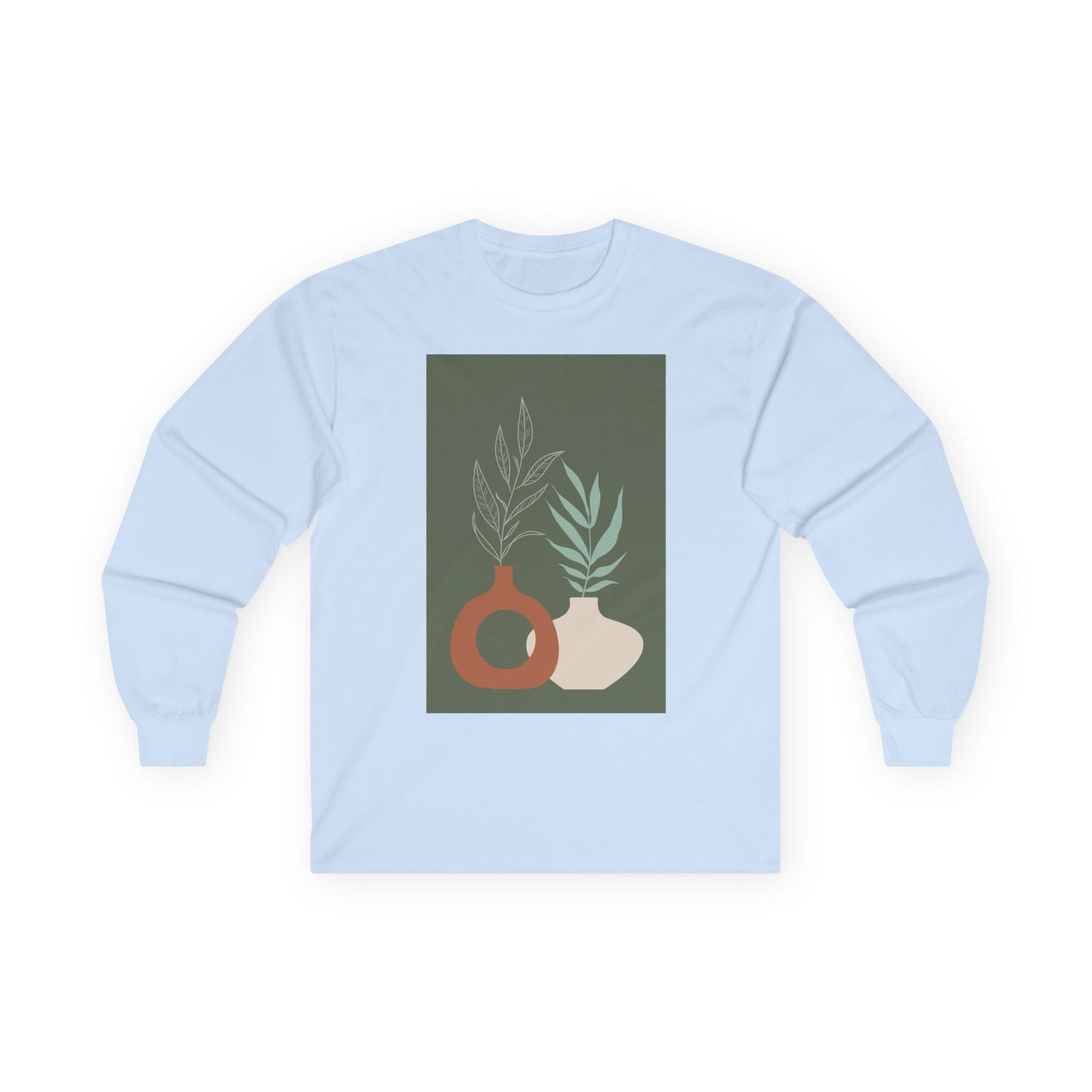 Botanical Art Long Sleeve Tee, Cozy Unisex Top, Spring Fashion, Nature Lovers Gift, Eco-Friendly Style, Casual Everyday Wear