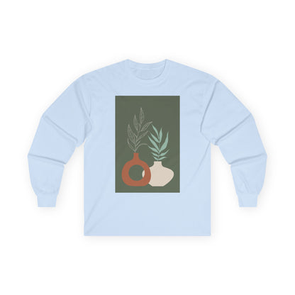 Botanical Art Long Sleeve Tee, Cozy Unisex Top, Spring Fashion, Nature Lovers Gift, Eco-Friendly Style, Casual Everyday Wear