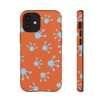 Frog Print Phone Case - Tough Cases, Orange Frog Design, Unique Gift, Fun Accessories, Vibrant Phone Cases, Cool Cases
